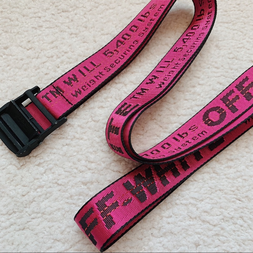 Off white industrial belt